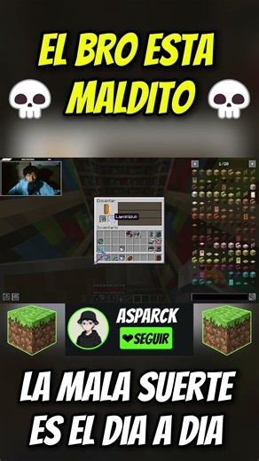 LA MALA SUERTE LO PERSIGUE 💀 #funny #random #minecraft #mods