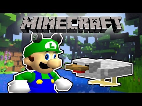 Luigi Plays MINECRAFT but if I see a CHICKEN the video ENDSSS