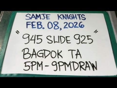 BAGDOK TA 5PM 9PMDRAW SWERTRES LOTTO FEBRUARY 08, 2026
