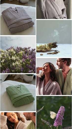 100% Turkish Cotton Waffle Robe • Luxury Spa Bathrobe #turkishcotton #spastyle #robes