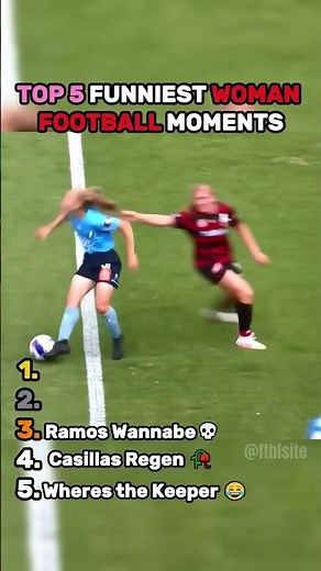 Top 5 Funniest Woman Football Moments #shorts #top5 #ranking #football