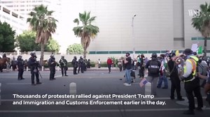 L.A. Police Push Back Protesters With Tear Gas and Flash Bangs