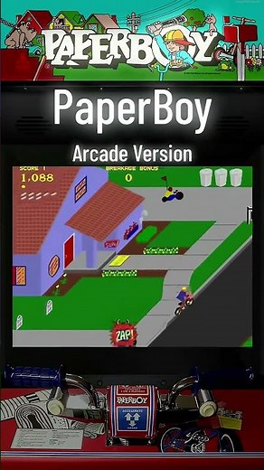 Paperboy Arcade version #arcadegames #retrogames #retrogaming #paperboy #80sgames