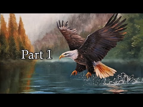 Painting an Eagle in a Landscape Part 1.... Oil Painting Tutorials