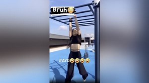 Fail: Chick Goes Across Monkey Bar And Then This Happens!
