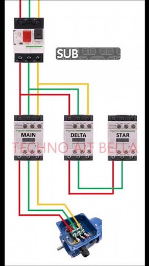 star delta wiring. branchement étoile triangle #shorts