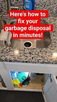 Here's How to Fix Your Garbage Disposal in Minutes! #diy #handyman #myoldhousefix #diyers