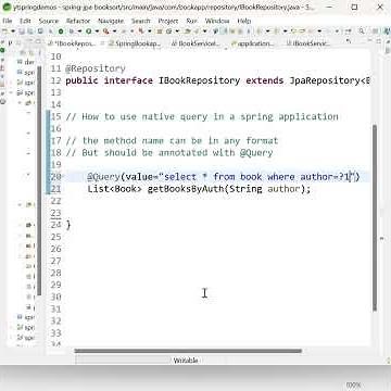 Spring Boot - How to use native query in a Spring Boot application ? #shristitechacademy