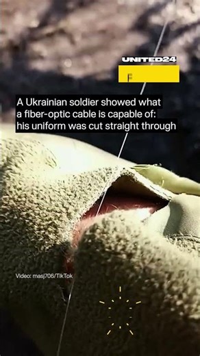 Fiber-Optic Cable Can Easily Cut Through Military Uniform #warinukraine