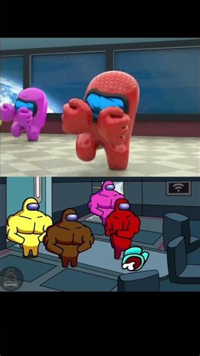 Among Us 3D Animation dance vs Among us Buff dancing anime #funny #gaming