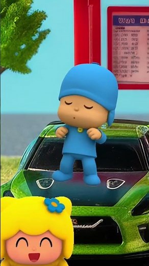 💛 Pocoyo and Bea Dance 🏎️ #car #pocoyo #shorts #emote #muevelo #pocoyodance