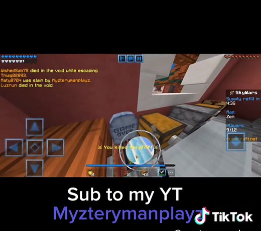 Skywars Gameplay on Cubecraft Server with Myzterymanplayz