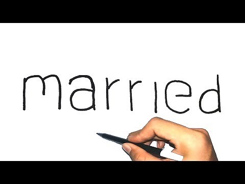 very easy ! How to Draw married Using the Word married | Draw from the Word