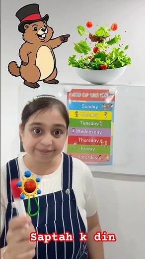 Days of the Week in Hindi with Food 🍛 | Sunday to Saturday Fun Rhyme for Kids