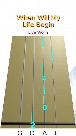 WHEN WILL MY LIFE BEGIN 🎨 — Animated Violin TAB | LIVE Violin