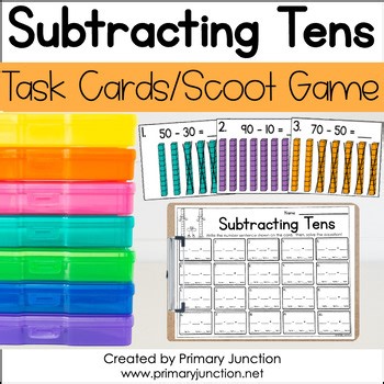 Subtracting Tens Subtract Two Digit Subtraction Without Regrouping Scoot Game