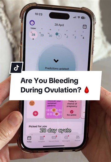 What causes bleeding during ovulation? Let’s chat about it! 🥚 —— #FloApp #PeriodTracker #OvulationBleeding #MidCycleSpotting #OvulationQuestions #CycleConfusion #WomensHealth101 Bleeding during ovulation Is ovulation spotting normal Why am I bleeding mid-cycle Ovulation vs period bleeding What does ovulation spotting look like Should I worry about ovulation bleeding Ovulation symptoms no one talks about