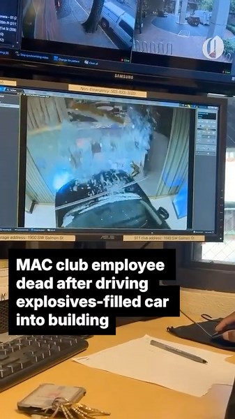 Video appears to show car crashing through Multnomah Athletic Club lobby before explosion