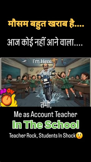 The Economics Guru on Instagram: "जब खराब मौसम में कोई स्कूल न हो, then me as Account Teacher। Teacher Rock and Students in 😲 #TheEconomicsGuru #TeacherLife #reels #trending #StudentLife"