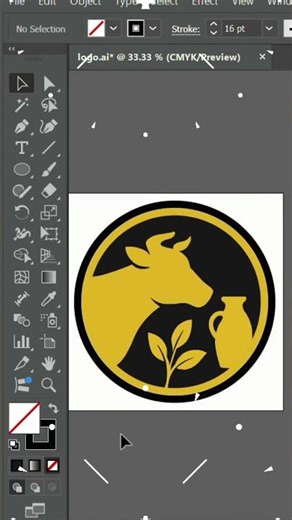 Dairy Farm Logo Design | Modern Farm Logo in Illustrator #shorts