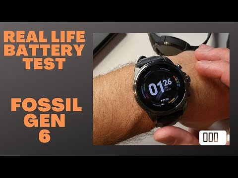 Fossil Gen 6 Real Life Battery Test