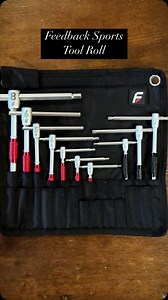 This new T-handle Hex and Torx wrench wrap from Feedback Sports would be a great addition to any mountain biker’s tool kit. We really like the three easy to-use fixed positions on all of the heads. The set includes 10, 8,6,5,4,3,2.5,2mm Hex (Allen) keys and T30,25,10 Torx, with slots in the tool wrap for more. Available now. #mtbtech #tools #mechanic #bike | MBR Magazine