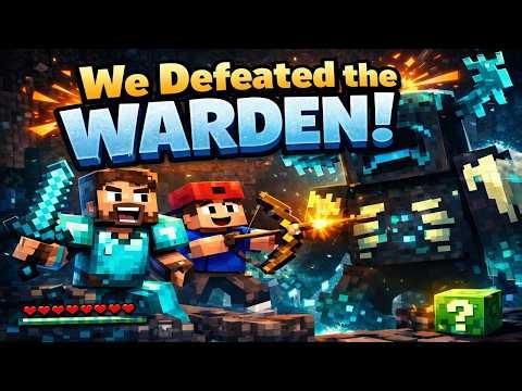 Minecraft Warden Boss Fight with My Son (Dad & Son Duo)