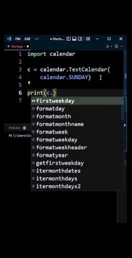 CREA UN CALENDARIO EN PYTHON ❤️ MUY FÁCIL #python #programacion