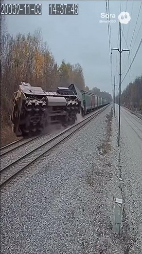 Realistic Train Derailment CCTV Animation | Real Footage Style | Animagic World