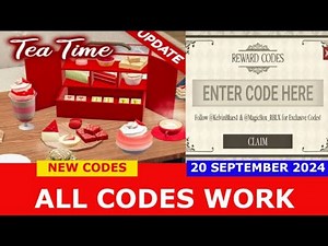 *NEW CODES* Tea Time || ROBLOX Dessert Buffet | ALL CODES | September 20, 2024