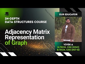 Adjacency Matrix Representation of Graph | Data Structures Lecture 59 | The cs Underdog
