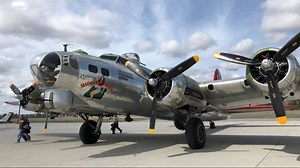 Behind the cockpit of World War II bomber, the 'Flying Fortress'