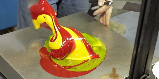 Take a look inside a printer ink factory to see the dazzlingly colourful process of ink production