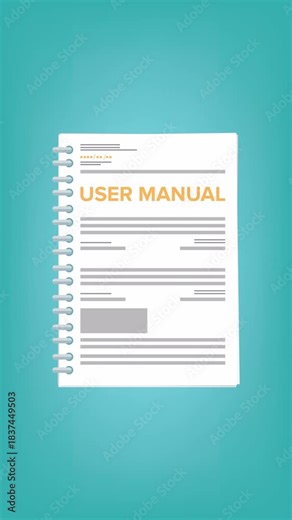User manual guide book, guidance manual instruction textbook, specification user tutorial document