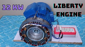 1.2M views · 9.2K reactions | 12KW Free Energy Generator Unveiling the Power of the Past: Replica Liberty Engine New Experiment | World Invention videos | Facebook