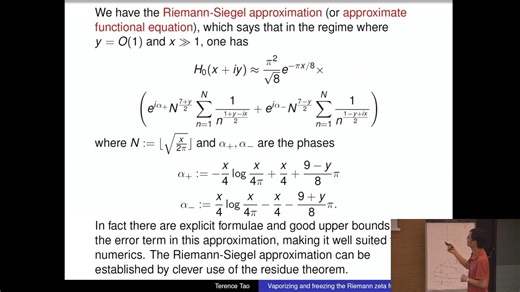 Terence Tao- Vaporizing and freezing the Riemann zeta function
