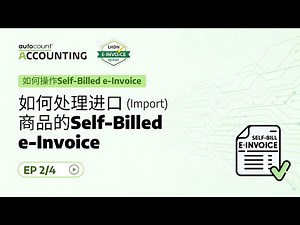 33 如何处理进口（Import）商品的Self-Billed e-Invoice