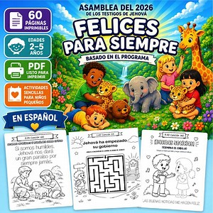 2-5 Felices Para Siempre 2026 Asamblea Testigos De Jehová Niños |PDF Imprimible En Español | Actividades JW | JW Kids Spanish Español | - Etsy