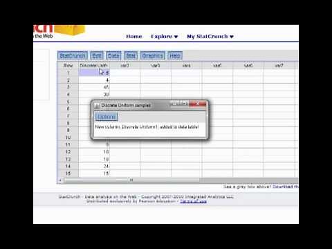 Obtain a Simple Random Sample Using StatCrunch