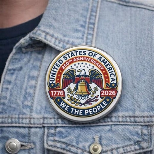 We the People Patriotic USA 250 Pin Button, 250th Anniversary 1776 2026 Pin Button, July 4th Party Pinback, Liberty Bell Eagle American Pin - Etsy