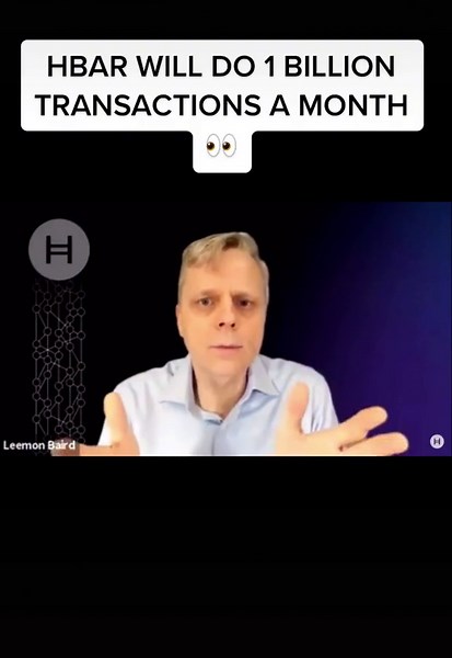 YOU HEARD HIM SAY IT. BILLIONS OF TRANSACTIONS A MONTH. #hbar #hederahashgraph #crypto