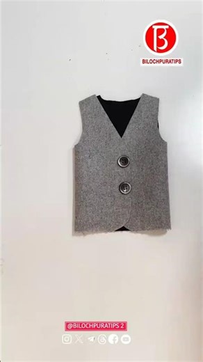 One-piece vest cutting sewing Tutorial