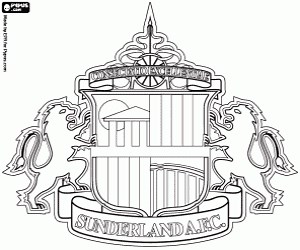 Sunderland logo coloring page printable game