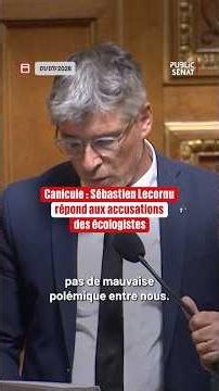 Heatwave: Sébastien Lecornu responds to accusations from environmentalists