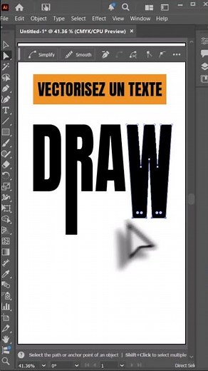 Vectoriser un texte dans Illustrator #adobe #adobeillustrator #tutorial
