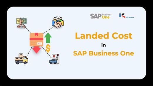 How to handle Landed cost | Landed Cost in SAP Business One #landedcost #sapb1 | Kabeer Consulting Inc