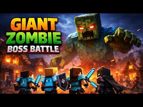 GIANT ZOMBIE BOSS BATTLE – Minecraft Movie Promo | Coming April 20!