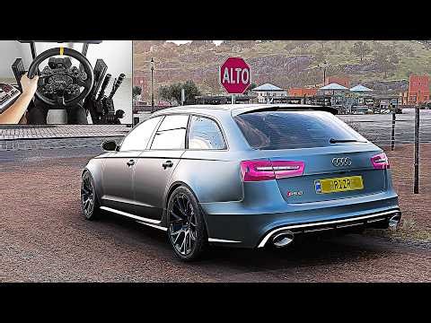 Audi RS6 Avant - Forza Horizon 5 | Steering Wheel Gameplay