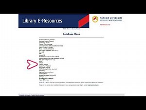 Off-campus access to NUST Library databases