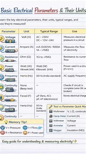 All Electrical Units You Must Know ⚡ Electrical interview questions #electricalengineering